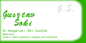 gusztav soki business card
