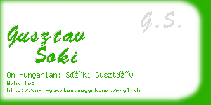 gusztav soki business card